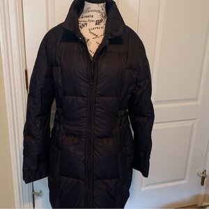 add Women’s Black Down Jacket. Size 12